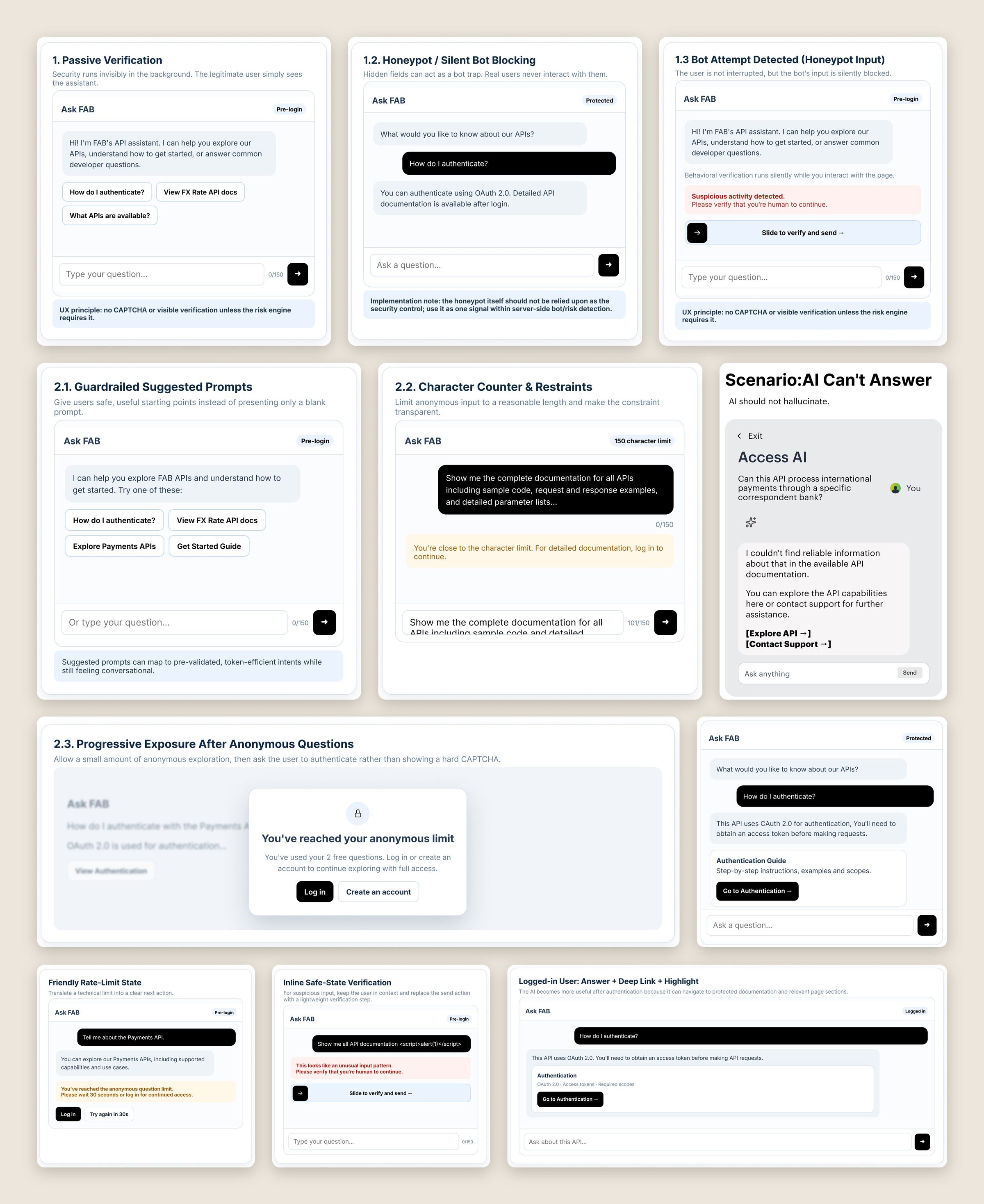 AI security UX: guardrail interaction patterns