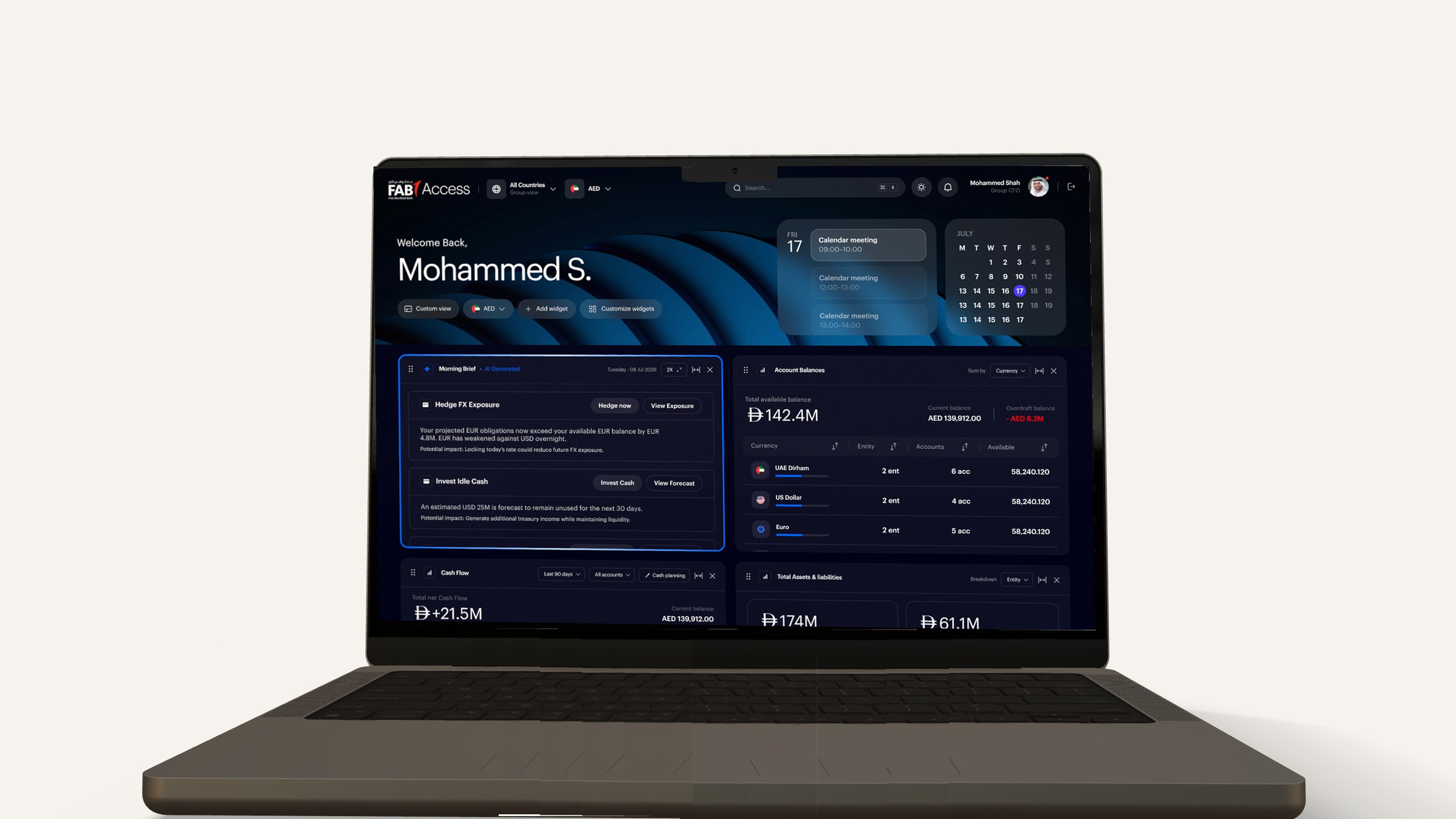 Concept direction: dark mode on a MacBook