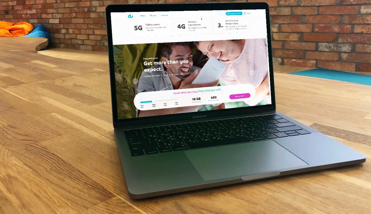 The new du enterprise website