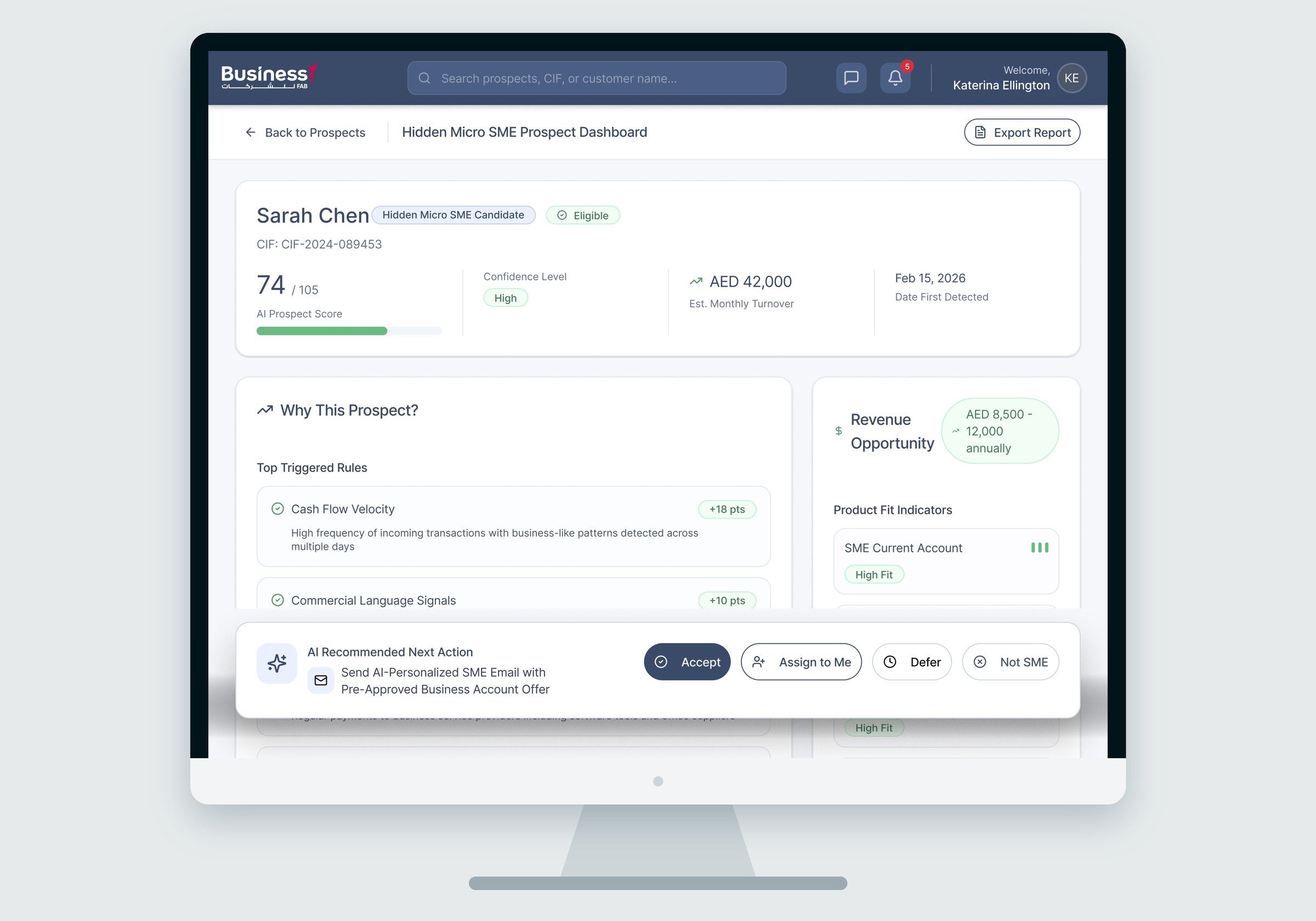 PoV: relationship manager dashboard